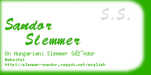 sandor slemmer business card